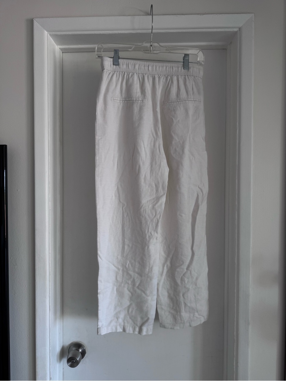 Mango Drawstring Linen-Blend Pants in White - Picture 7 of 8